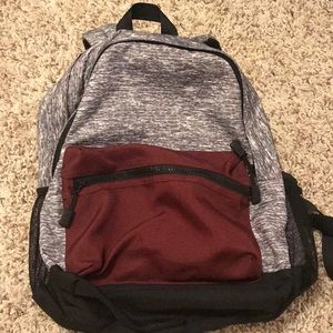 Maroon and grey backpack from Target